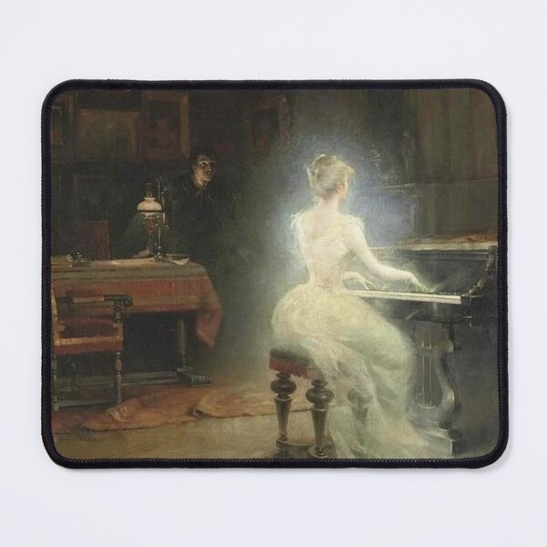 Item preview, Vintage Painting of Victorian Ghost Playing the Piano  designed and sold by Bellathewilde.