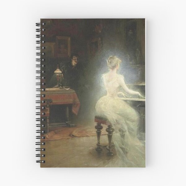 Item preview, Vintage Painting of Victorian Ghost Playing the Piano  designed and sold by Bellathewilde.