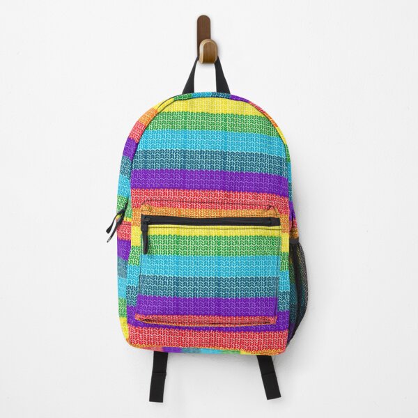 Item preview, Retro Rainbow Colors Knitted Wool Pattern designed and sold by MFGB-Creations.