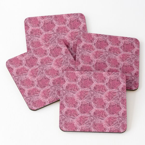 Item preview, bohemian floral pink lace pattern designed and sold by cutecrazytshirt.