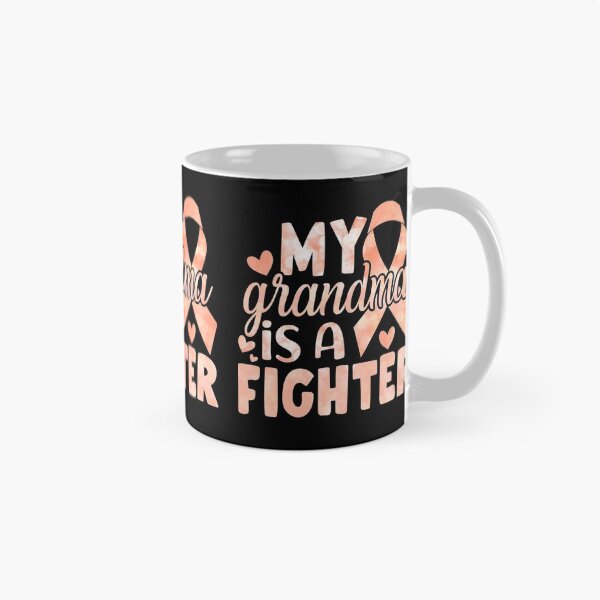 Item preview, My Grandma Is A Fighter Uterine Cancer Awareness Peach Ribbon designed and sold by Zurickdesigns.