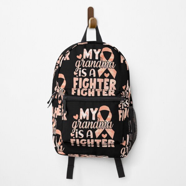 Item preview, My Grandma Is A Fighter Uterine Cancer Awareness Peach Ribbon designed and sold by Zurickdesigns.