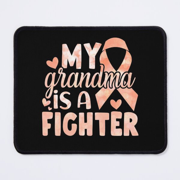 Item preview, My Grandma Is A Fighter Uterine Cancer Awareness Peach Ribbon designed and sold by Zurickdesigns.