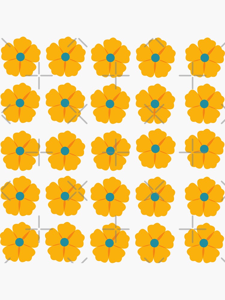 "pretty yellow flowers" Sticker by bohemedesign Redbubble