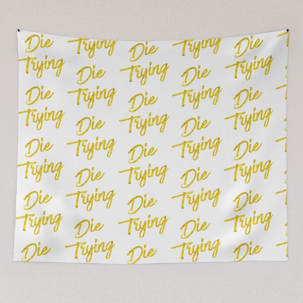 Item preview, Die Trying Gold Faux Foil Motivational Metallic Glitter Quote designed and sold by SilverSpiral.