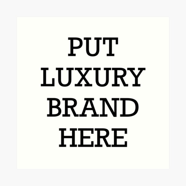 Luxury Fashion Brand Wall Art Prints Brand Logo Shop Print 