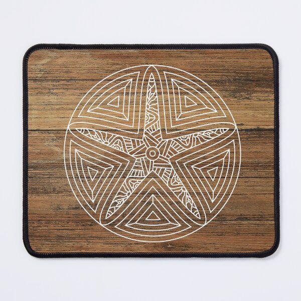 Item preview, preppy rustic brown beach wood tropical tribal tattoo starfish sand dollar designed and sold by IamTrending.