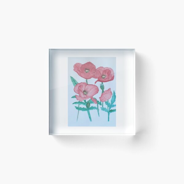 Item preview, Red Poppies watercolour designed and sold by Wyverntales.