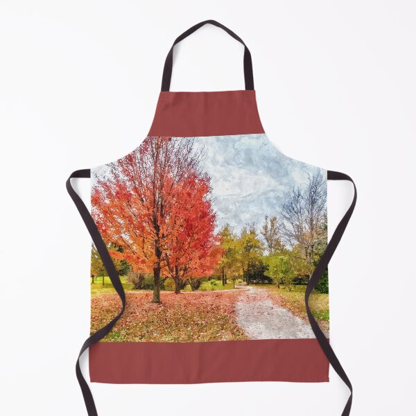 Item preview, Red Maple Trees Along The Walk Painterly designed and sold by mljdwhite.