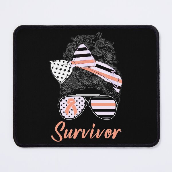 Item preview, Messy Bun Survivor Uterine Cancer Awareness Peach Ribbon designed and sold by Zurickdesigns.