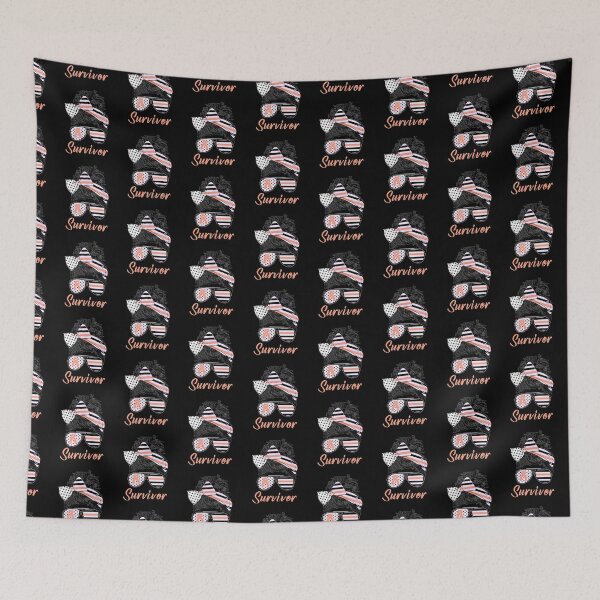 Item preview, Messy Bun Survivor Uterine Cancer Awareness Peach Ribbon designed and sold by Zurickdesigns.