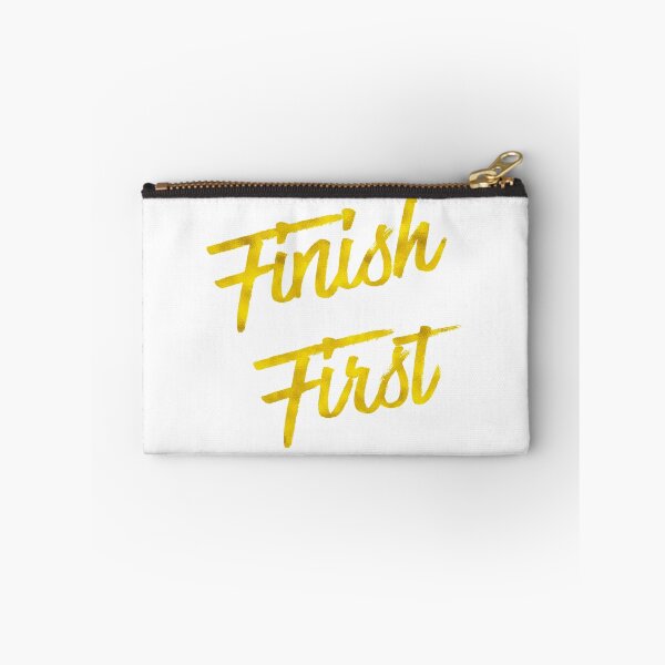 Item preview, Finish First Gold Faux Foil Motivational Metallic Glitter Quote Isolated designed and sold by SilverSpiral.