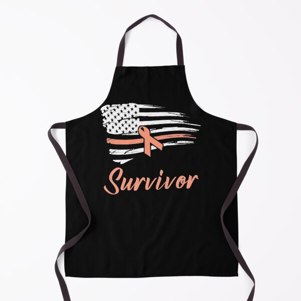 Item preview, Patriotic Uterine Cancer Awareness Peach Ribbon designed and sold by Zurickdesigns.
