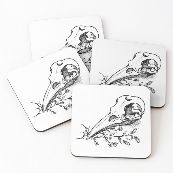 Item preview, Raven Skull and Wildflowers Illustration designed and sold by Kelsey Lang.