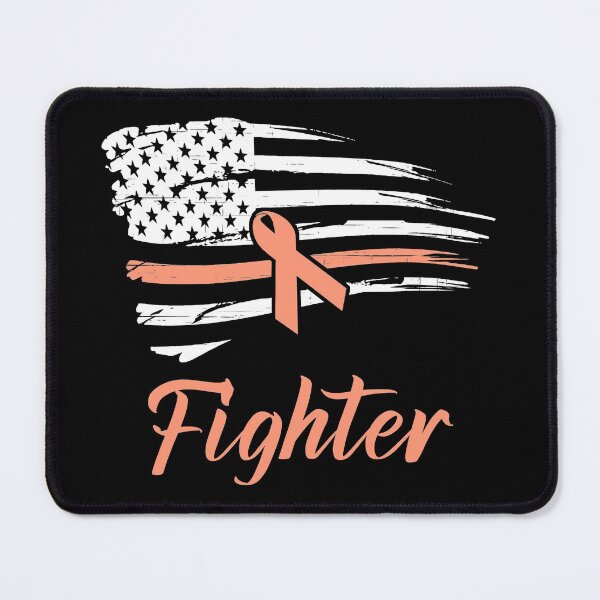 Item preview, Patriotic Fighter Uterine Cancer Awareness Peach Ribbon designed and sold by Zurickdesigns.