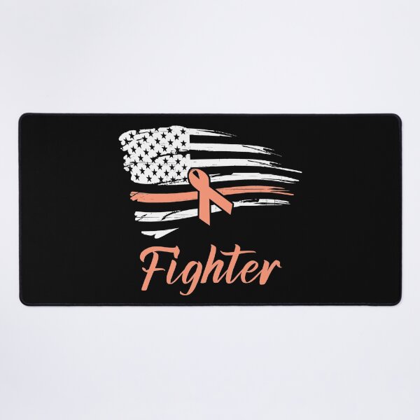 Item preview, Patriotic Fighter Uterine Cancer Awareness Peach Ribbon designed and sold by Zurickdesigns.
