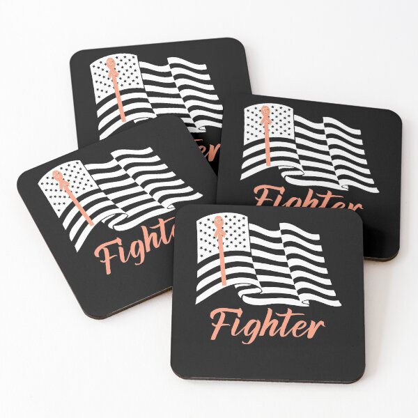 Item preview, Patriotic Fighter Uterine Cancer Awareness Peach Ribbon designed and sold by Zurickdesigns.