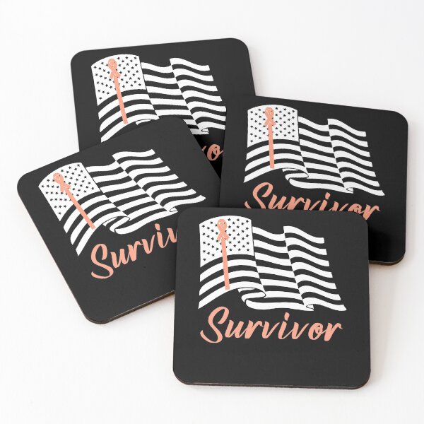 Item preview, Patriotic Survivor Uterine Cancer Awareness Peach Ribbon designed and sold by Zurickdesigns.