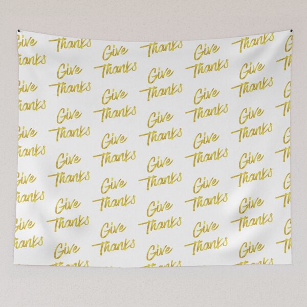 Item preview, Give Thanks Gold Faux Foil Inspirational Metallic Glitter Quote Isolated designed and sold by SilverSpiral.