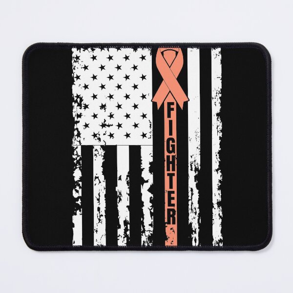 Item preview, Patriotic Fighter Uterine Cancer Awareness Peach Ribbon designed and sold by Zurickdesigns.