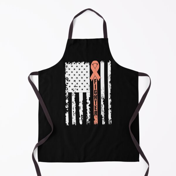 Item preview, Patriotic Fighter Uterine Cancer Awareness Peach Ribbon designed and sold by Zurickdesigns.