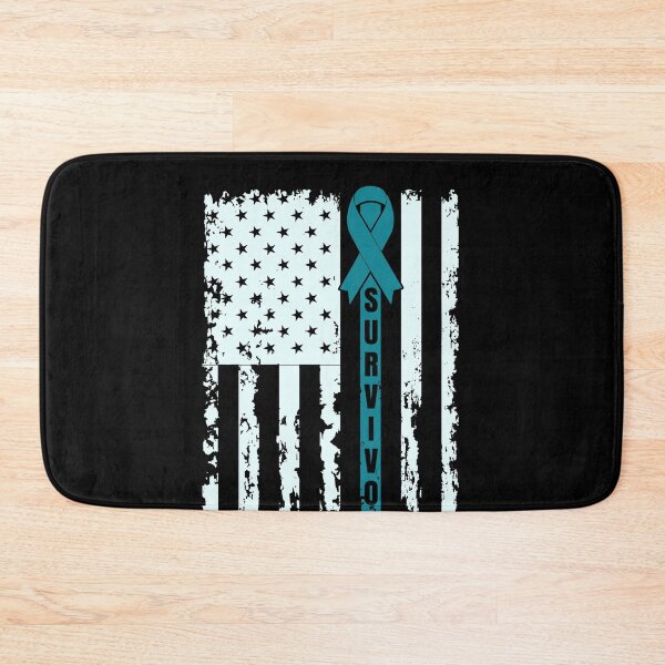 Item preview, Patriotic Survivor Cervical Cancer Awareness Teal Ribbon designed and sold by Zurickdesigns.
