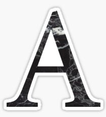 black marble a // alpha Sticker