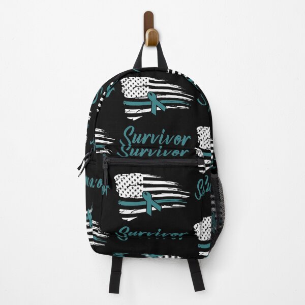 Item preview,  Patriotic Survivor Cervical Cancer Awareness Teal Ribbon designed and sold by Zurickdesigns.