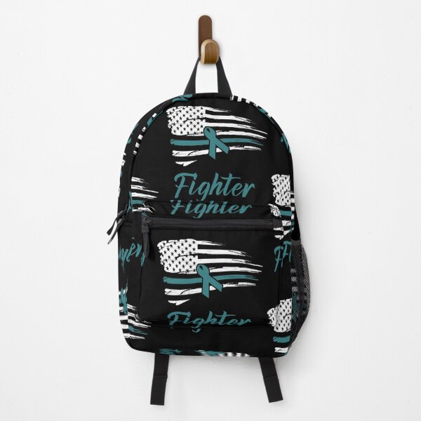 Item preview, Patriotic Fighter Cervical Cancer Awareness Teal Ribbon designed and sold by Zurickdesigns.