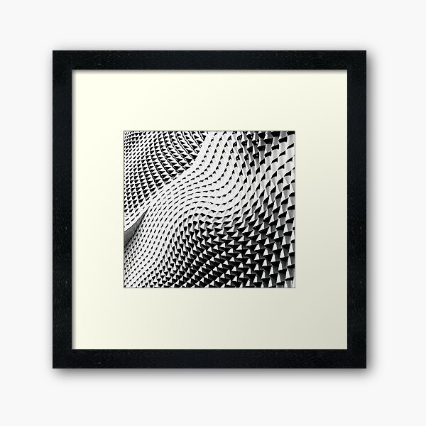 Aperçu de l'œuvre Motif architectural op art noir et blanc créée et vendue par urban-color.