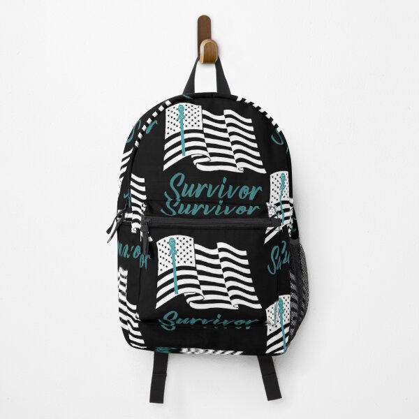 Item preview, Patriotic Survivor Cervical Cancer Awareness Teal Ribbon designed and sold by Zurickdesigns.