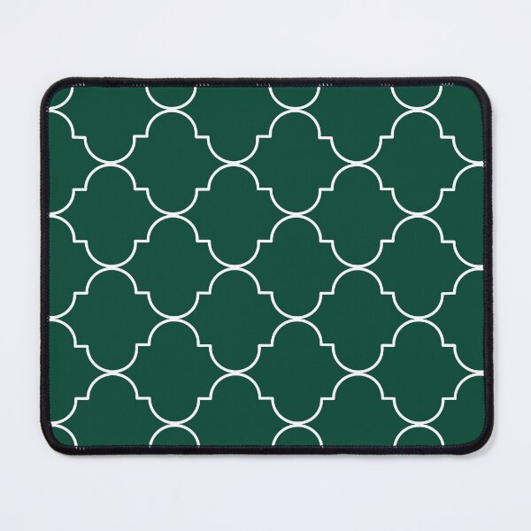 Item preview, Green with White Quatrefoil Pattern designed and sold by Gsallicat.