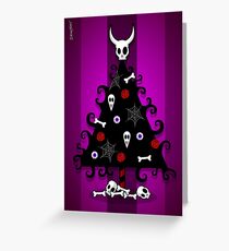 GOTHIC BONE XMAS TREE Greeting Card