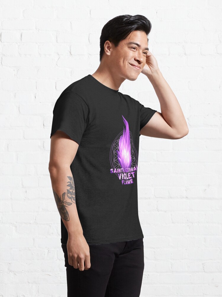 Alternate view of The Sacred Saint Germain's Violet Flame - "Heal Yourselves!" Classic T-Shirt
