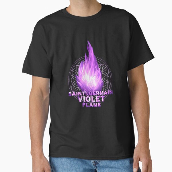 Vista previa del artículo con la obra «La Llama Violeta del Sagrado Saint Germain - "¡Cúrense!"», diseñado y vendido por DaviAguiArtes.