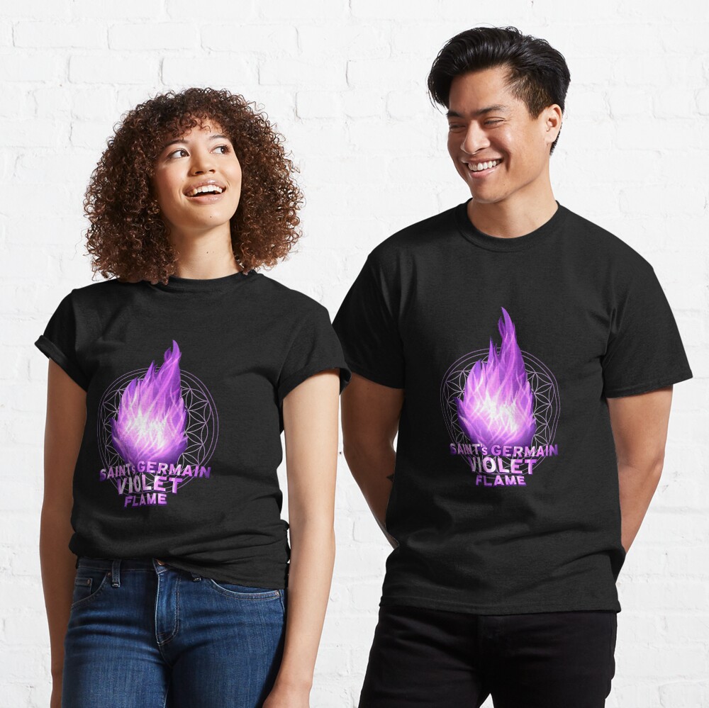 The Sacred Saint Germain's Violet Flame - "Heal Yourselves!" Classic T-Shirt