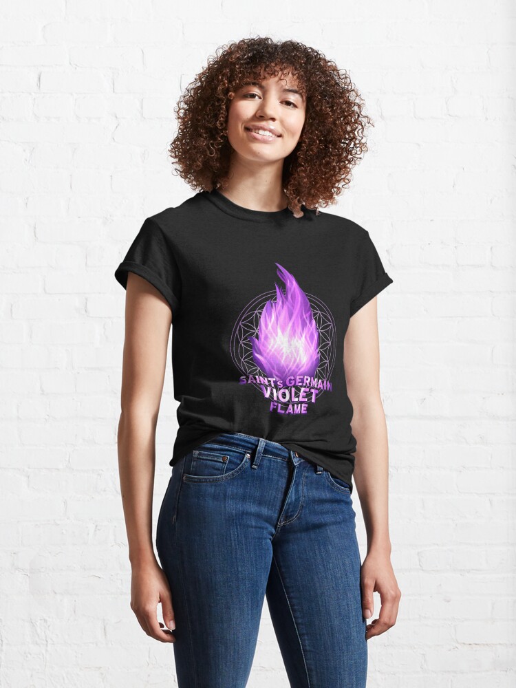 Alternate view of The Sacred Saint Germain's Violet Flame - "Heal Yourselves!" Classic T-Shirt