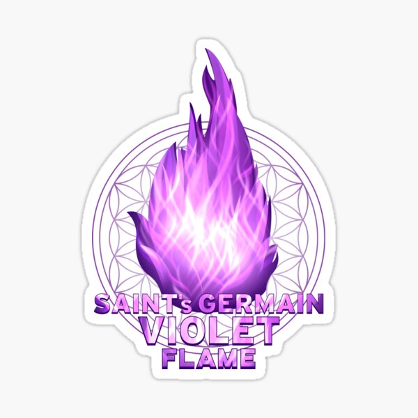 The Sacred Saint Germain's Violet Flame - "Heal Yourselves!" Sticker