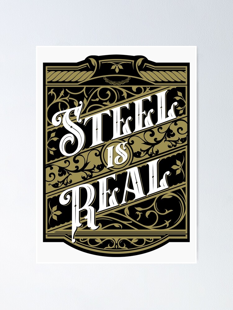 Steel Real Classic Vintage Victorian Style" Poster for Sale by introversation | Redbubble