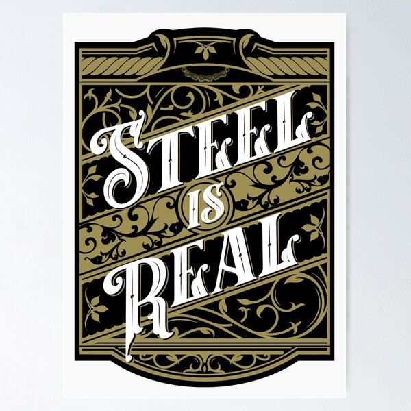 Item preview, Steel Is Real Classic Vintage Victorian Style designed and sold by introversation.