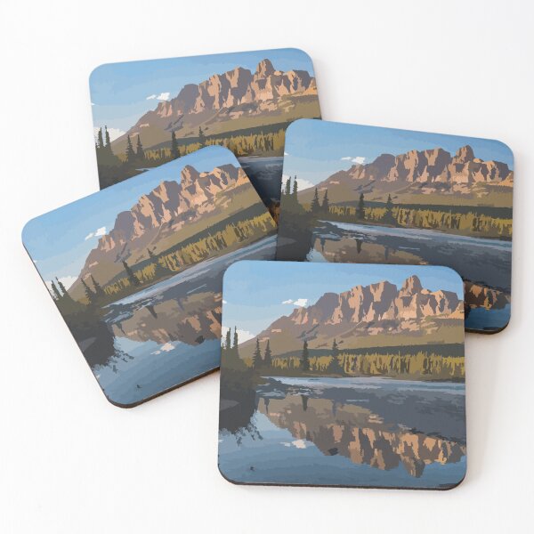 Item preview, Castle Mountain Water Reflection Digital Painting designed and sold by Positive Lad.