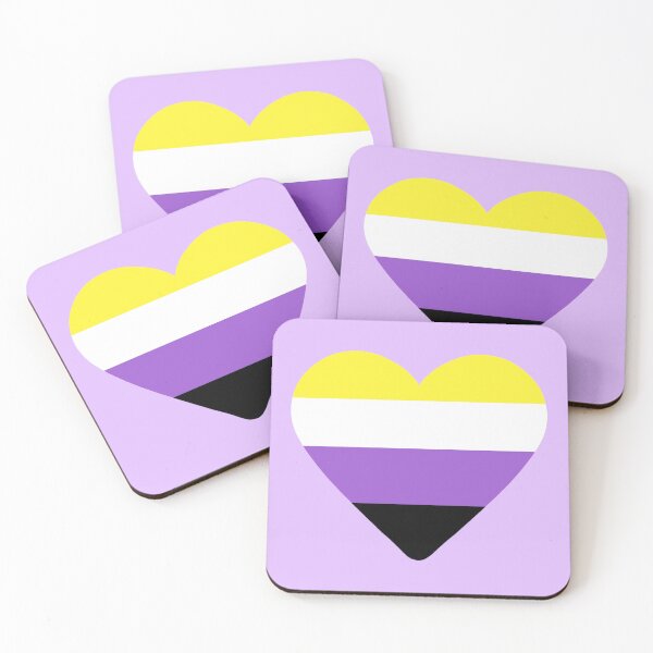 Item preview, Non binary Pride Flag Heart designed and sold by NYXFN.