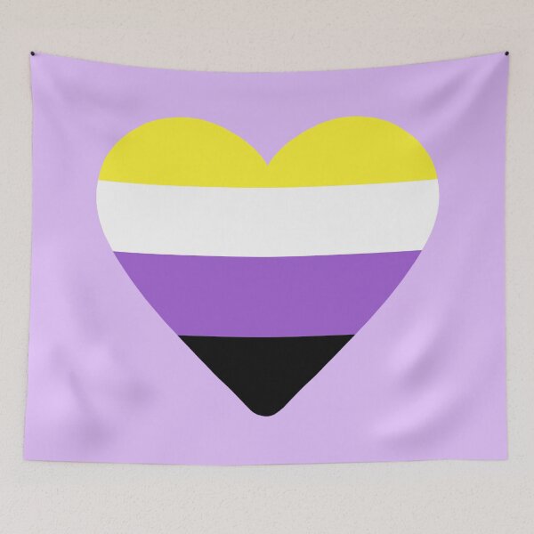 Item preview, Non binary Pride Flag Heart designed and sold by NYXFN.