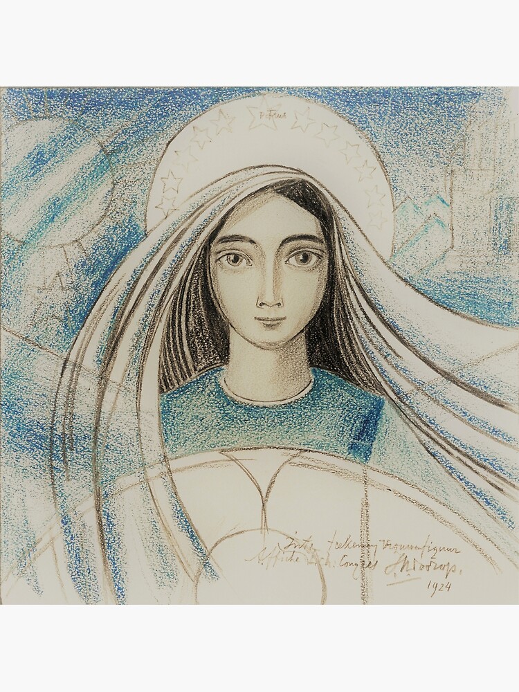 "Detailed design of a woman's head (1924) by Jan Toorop. " Poster by