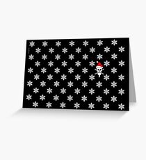 POLKA SKULL CROSSBONES XMAS Greeting Card