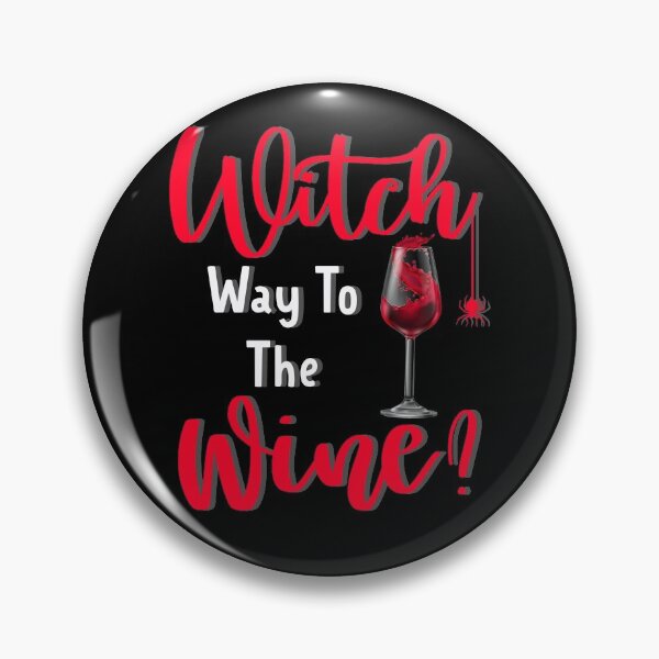 Item preview, Witch Way To The Wine? Funny Halloween Drinking designed and sold by Zurickdesigns.