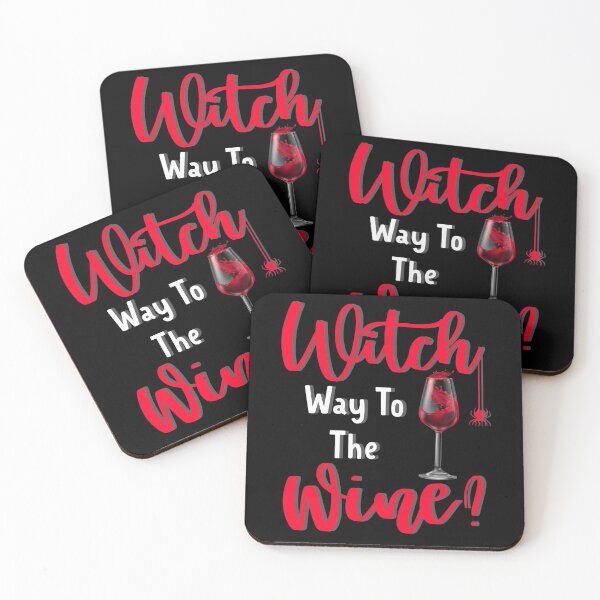 Item preview, Witch Way To The Wine? Funny Halloween Drinking designed and sold by Zurickdesigns.