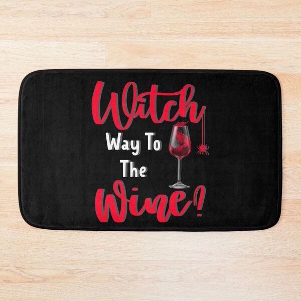 Item preview, Witch Way To The Wine? Funny Halloween Drinking designed and sold by Zurickdesigns.