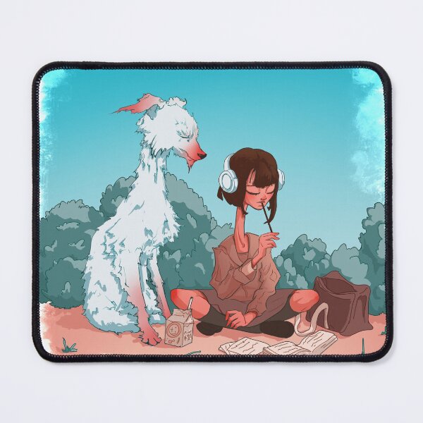 Item preview, Girl studying with his best friend designed and sold by animalartium.