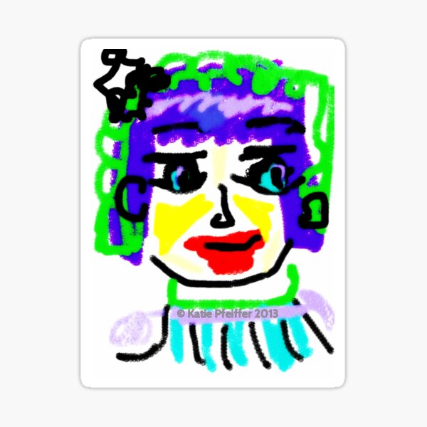 Doodle Face #1 Sticker
